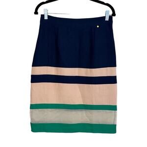 Anthropologie Harlyn Pencil Skirt Navy Blue Small